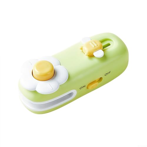 GLOBALHUT Electric Sealing Machine, Portable USB Electric Sealing Machine Small Bag Sealer With Pocket-Knife, For Snacks And Food Preservation With Cordless Design(Green)