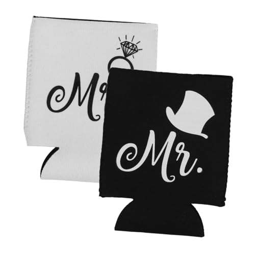 HOLIDYOYO Set of 2 Beer Can Cup Sleeves Reusable for Soda Beer Hot Cold Beverages Wedding Present