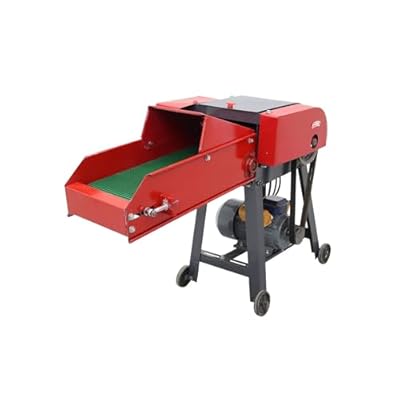 JARYANNIX 4-Blade Hay Cutter Pulverizer, Grass Pulverizer with Belt Conveyor,?Crop Straw Crusher,Hay Cutter Straw Breaker,for Grass, Corn, Wheat, Peanuts, Beans,220v 3KW