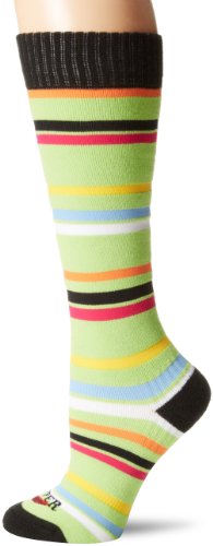 Hot Chillys Women's Hype Medium Cushion Sock, Hype/Lime, Small
