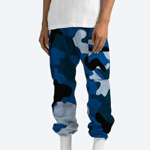 Finelylove Cargo Pants for Men Relaxed Fit Casual Camo Pants Lightweight Straight Cargo Sweatpants Outdoor Hiking Jogger4