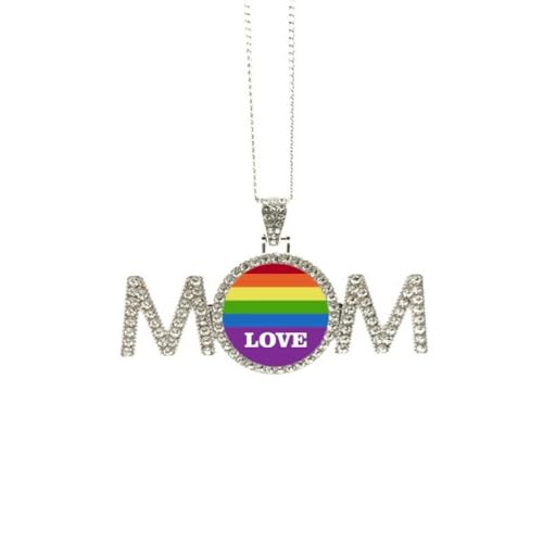 Collier LGBT Rainbow Art Deco pendentif multicolore anniversaire maman M