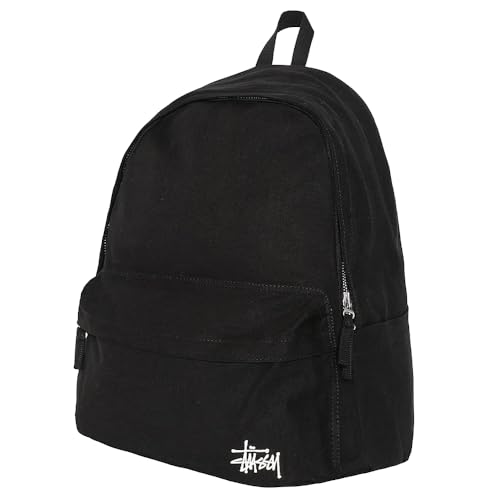 [�X�e���[�V�[] 12oz �R�b�g���L�����o�X �o�b�N�p�b�N �����b�N�T�b�N 134252 Canvas Backpack ���s�A�� �u���b�N