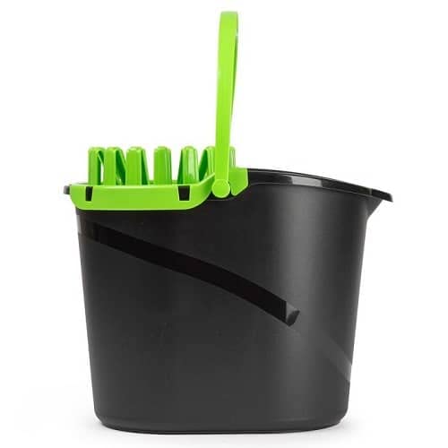 Miniatura 2 de Cablepelado Cubo Fregona Escurrefacil, Cubo Para Fregar, Cubo De Limpieza, 31,5 Cm Altura X 29 Cm Fondo, Cubo Escurridor, Capacidad De 14 Litros, Plástico Pp5, Fabricado En España, Negro Y Verde