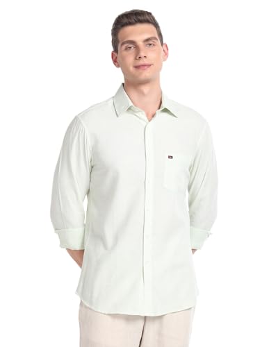 Image of Arvind Modern Slim Fit Heathered Summer Shirt