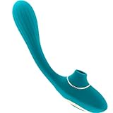 Dual Suction Vibe Klitoris Sauger für Frauen - 10 Stufen & G Punkt Vibration für Her,...