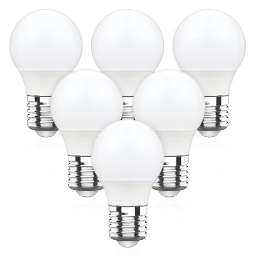 RuLEDne Ampoule LED E27, 5W E14 blanc chaud 2700K, ampoule LED 50W remplace l'ampoule P45/G45, 220-240V ampoule à économie d'énergie, avec un angle de rayonnement de 220°, non-dimmersible, 6 pièces