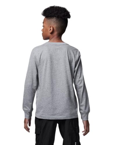 Nike Air Jordan Practice Flight Long Sleeve Tee Big Kids T-Shirt (Carbon Heather) Size XL3