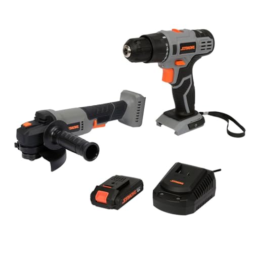 PACK PERCEUSE, MEULEUSE D'ANGLE SANS FIL 125mm BATTERIE, CHARGEUR