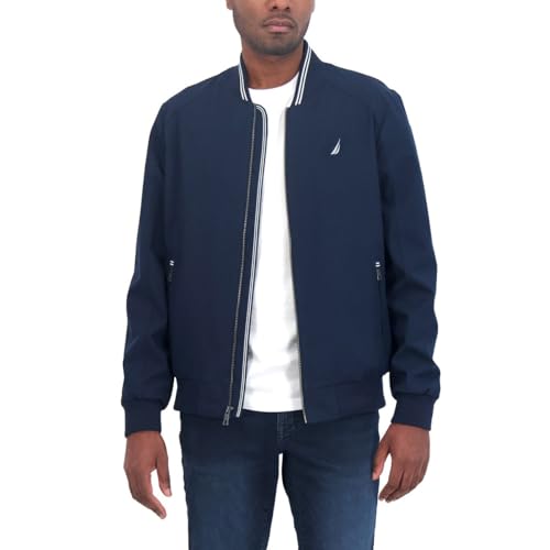Image of Nautica Men's Lightweight Bomber Jacket - Wind & Water-Resistant, Regular, Big & Tall Sizes