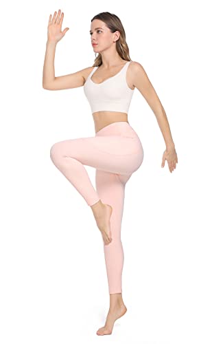 Sp3Lops Yoga Pants With Pockets For Women High Waisted Tummy Control Women's Buttery Soft Yoga Workout Leggings Running Pants Light Pink #TOP5