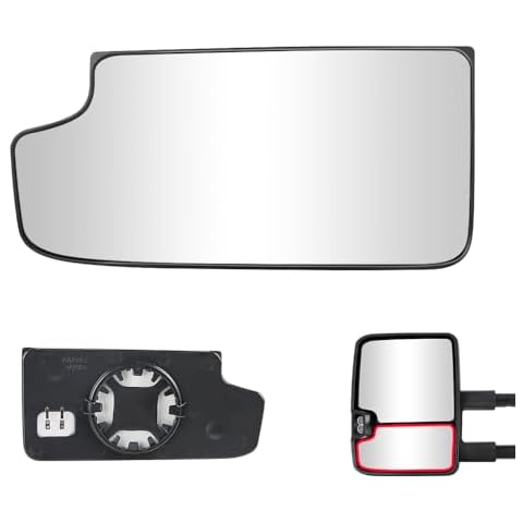 Senzeal Driver Side Mirror Heated Lower Tow Mirror Glass Replacement for Chevy Silverado 1500 2014-2017 GMC Sierra 1500 Silverado Sierra 2500 3500 HD 2015-2017 View Side Mirror Replaces 23444114 Cover