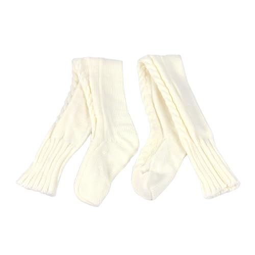 Women's Thigh High Socks Over Knee Leg Warmers Cable Knitted Boot Socks3