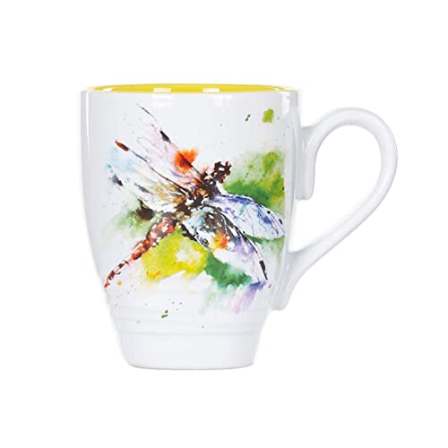 Taza decorativa de cerámica Stoneware Dragonfly