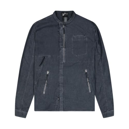 Stone Island Pre-Loved, Shadow Project ASYM Hemd mit aufgesetzter Tasche, Größe XL