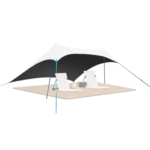 Strandzelt, Camping-Sonnenzelte für – 5–8 Personen, Outdoor-Unterschlupf für Camping, Picknick, tragbarer großer Baldachin, Sonnenschutz