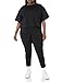 Amazon Essentials Women's Organic Cotton Drop Shoulder Relaxed Boxy Short-Sleeve T-Shirt (Available in Plus Size), Black, 3X