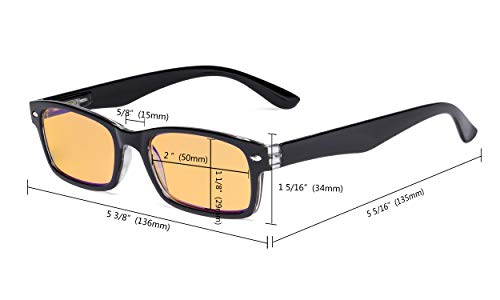 Image of CessBlu Amber Tinted Digital Blue Light Blocking Glasses for Men Women Reading Computer