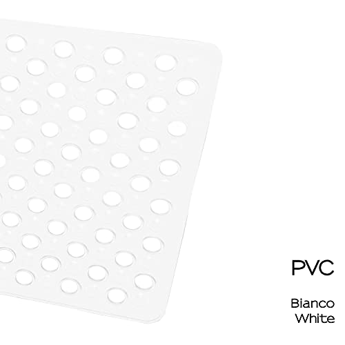 Gedy G-Maim Non-Slip Shower Mat with Suction Cups, Size: 50 x 50 cm, Resin Bath Mat, White Finish, R&S Design, Made in Italy - Image 4