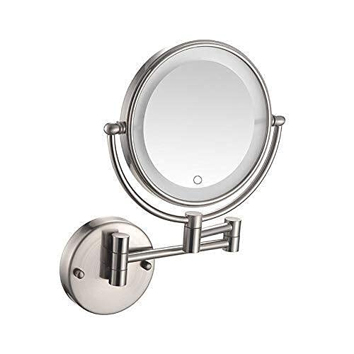 Specchio per il trucco Specchio cosmetico ingranditore 3X Touch Sn Specchio cosmetico a due lati girevole a 360° estensibile
