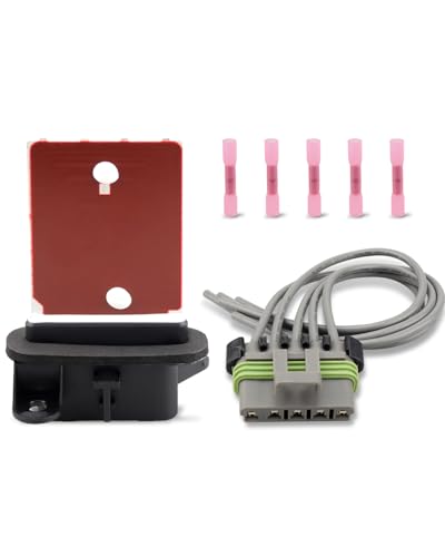 Image of HVAC Blower Motor Resistor Kit Fit for Chevrolet Sonic 2012-2021 Spark 2013-2015 Trax 2015-2022, AC Blower Control Module with 13 AWG Connector Wire Harness, Replace 95018066 94560526