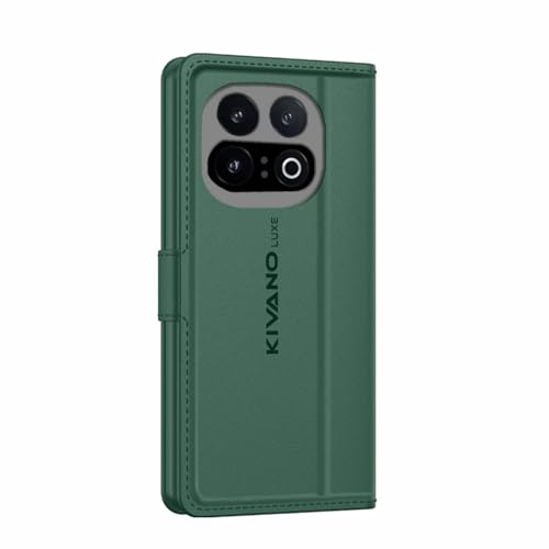 Image of KIVANO LUXE Compatible for iQOO 15 5G Artisanal Leather Wallet Case with Card Holder for Men Women, Magnetic Flip Folio Cover with Stand RFID Blocking Cell
