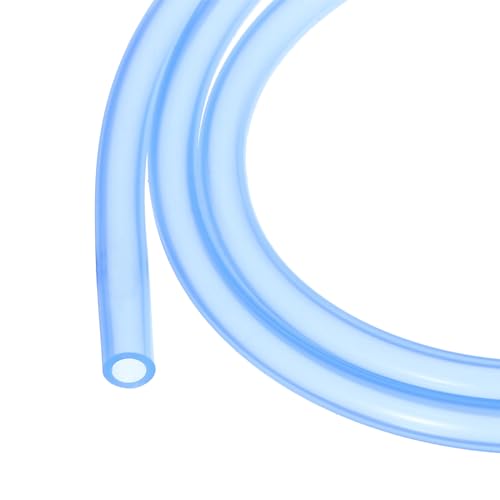 Image of 1m(3.3ft) 4mm(0.16 inch) ID x 6.4mm(1 /4 inch) OD Silicone Tubing Blue Industrial Plastic Tubing Pure Silicone Hoses for Pump Siphoning Draining Irrigation Brewing