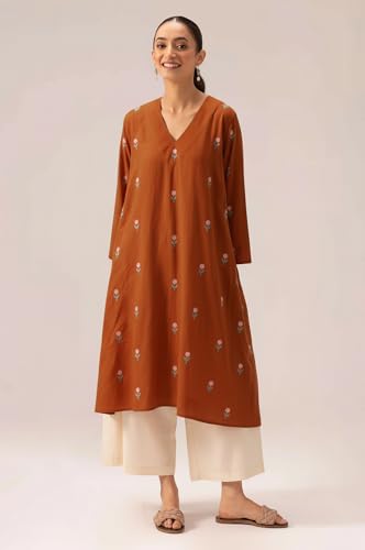 Image of ANNI DESIGNER Viscose Blend Kurta for Women | Kurti Set Woman | Kurta with Palazzo | A Line Printed Co Ord Outfit | Cord Ethnic Suit | Indian Office Party Traditional Clothing Fashion Premium Look