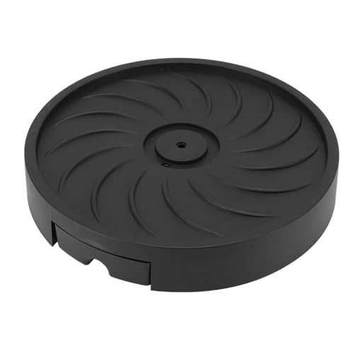 Support pour plantes roulettes plastique robuste noir Ø30cm - 7