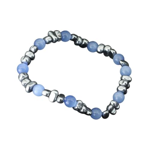 Bracelet œil de chat en acier inoxydable de style bohème couleur argent