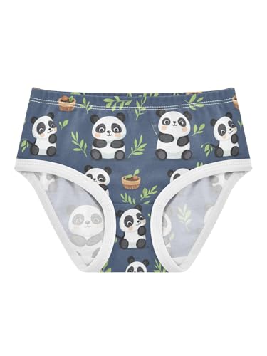 ZZKKO Cute Little Panda Girls Underwear Toddler Panties for Girls Comfort Brief Size 2-8T