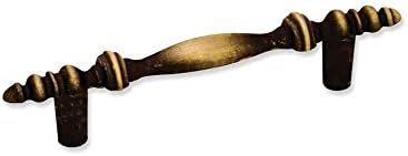 Elements 3" Center-to-Center Brushed Antique Brass Baroque Kingsport Cabinet Pull