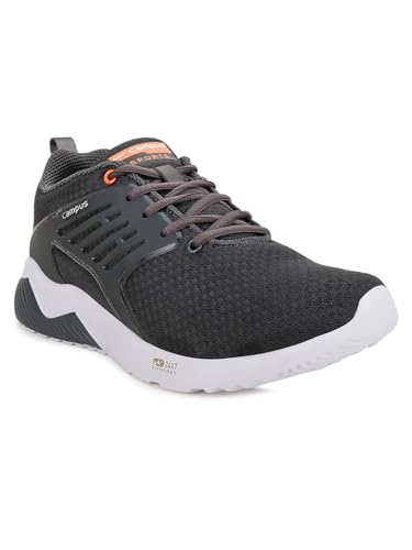 Campus Men Crysta Pro Running Shoes Gray 9UK Grey, Org - Image 3