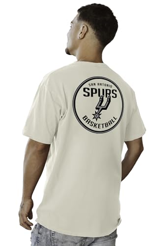 Image of Blue 84 NBA Unisex-Adult NBA Officially Licensed T-Shirt Ringspun Front /Back Ivory