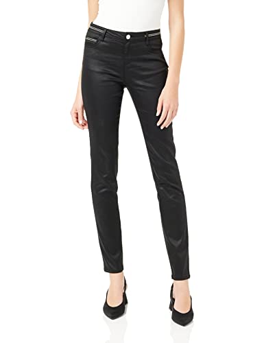 Morgan Pantalon Slim Enduit 212-PALONA, Noir, 40 Femme