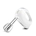 ZHANGY 220V 100W Lectrical Handheld Food Blender 5 Velocidad Ajuste Doble Batidor Huevos Batidora Batidor Batidor Cocina Pastel Cocina,Blanco