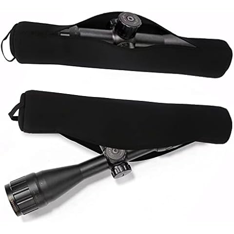 Yutetuter 2-Pack Neoprene Scope Covers Waterproof Optics Lens Cover for Outdoor Hunting Gun Scope 17.32''x3.15'' Cover