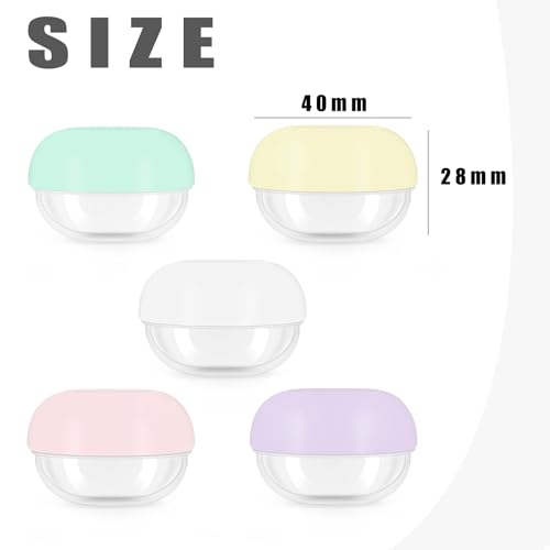 5 Pcs Travel Containers - Makeup Travel Containers(10ml) Convenient Jars for Creams, Leak-proof Accessories with Lid for Cosmetic Makeup Face Body Hand Cream2