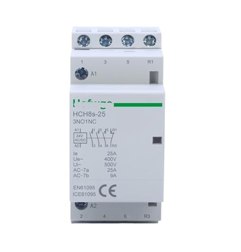 Contacteur 4P 25A DC24V HCH8s-25 automatisme silencieux rail DIN