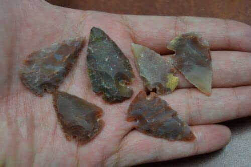 24 PCS RED Agate Stone Spear Point Arrowhead 1