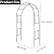 SCENDOR Metal Pergola Arbor Trellis, 7 Feet High x 4 Feet Wide, Garden Arch for Various Climbing Plant Wedding Garden Lawn Backyard Arch Bridal Party Decoration Arbor