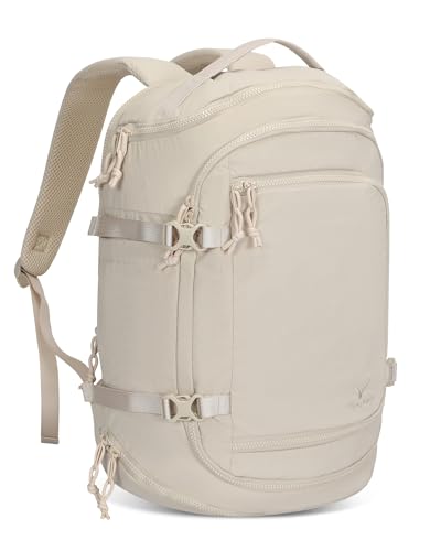 Image of Hynes Eagle Travel Laptop Backpack 16 inches Lightweight Flight Approved Carry on Personal Item Bag Weekender Bag Daypack 20L Beige