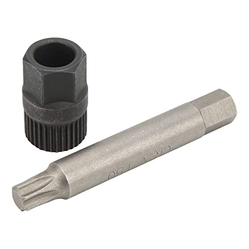 QANYEGN 33 Teeth Alternator Decoupler Tool, Alternator Pulley Wrench Kit, Pulley Sockets and Shaft Bits, Alternator Replacement Tool