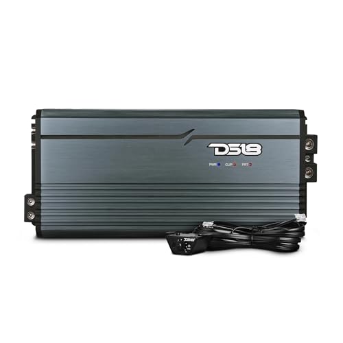 DS18 FRP FRP-5K/TI 1-Channel Amplifier 5000 Watts RMS @ 1-Ohm, Certified Dyno, Compact Full-Range Class D, Monoblock Amplifier, Exceptional Efficiency, Remote Level Control Knob, Titanium