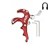 AMEYXGS Archery 4 Fingers Release Aids Thumb Bow Release Trigger Caliper with D Loop for Compound Bow Shooting Hunting Accessory (Red)