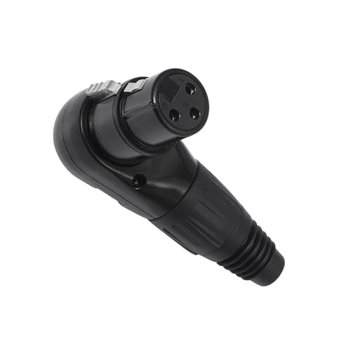 Dawutocap Adattatore ad angolo retto a 3 pin presa/spina ad alta schermatura con regolazione della posizione multipla per cavo microfono