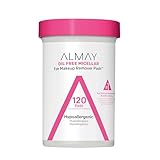 Almay Biodegradable Makeup Remover Pads, Micellar Gentle, Hypoallergenic, Fragrance-Free, Dermatologist & Ophthalmologist Tested, 120 Count