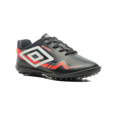 Chuteira Umbro Society Prisma Jr Preto Laranja e Branco - Infantil - 29 - Preto