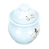 DOITOOL Pot de Fermentation Céramique Traditionnel avec Double Couvercle Étanche Bocal H...