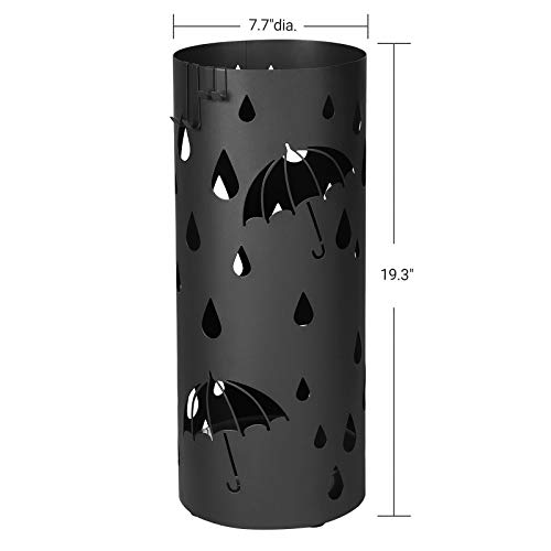 image for SONGMICS Metal Umbrella Holder, Round Umbrella Stand Rack, with a Remo